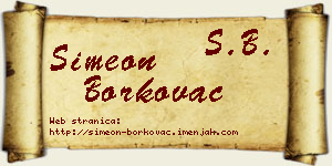 Simeon Borkovac vizit kartica